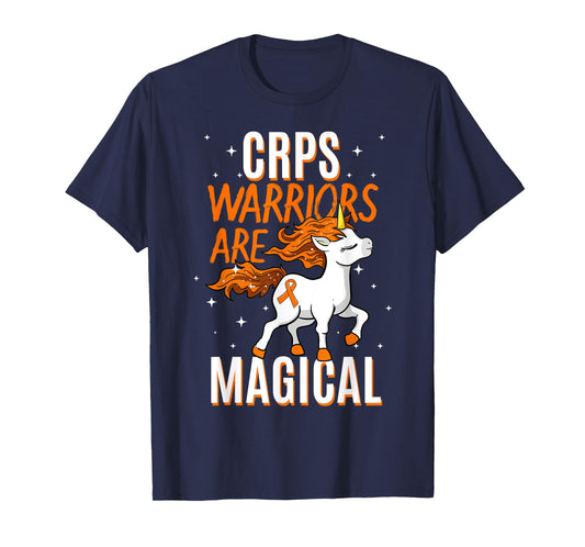 CRPS Warrior Magical Unicorn Orange Ribbon Causalgia RSD T-Shirt