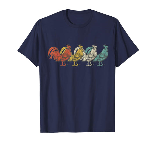 Vintage 1980s Retro Rooster Poultry Farmer Chicken T-Shirt