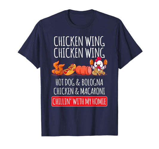 Chicken Wing Chicken Wing Hot Dog And Bologna T-Shirt
