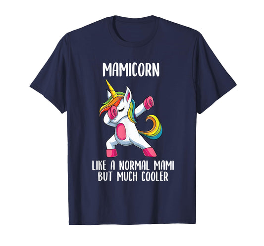 Unicorn Mami Girl Birthday Party Apparel MamiCorn Cute T-Shirt