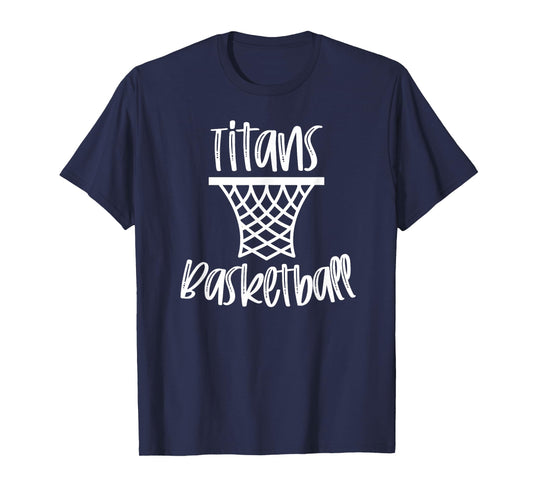 Titans Basketball Team Mascot School Spirit Game Night T-Shirt