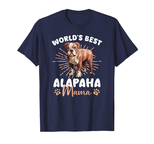 Alapaha Blue Blood Bulldog Groovy World's Best Alapaha Mama T-Shirt