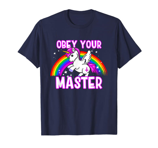 Obey Your Master - Satanic Unicorn - Anti Religion Metal T-Shirt