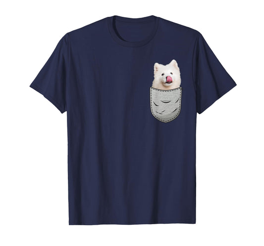 Samojeder Samoyed Chest Bag Pocket Dog Owners T-Shirt