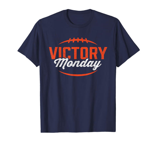 Retro Football Victory Monday Orange Text Game Day T-Shirt
