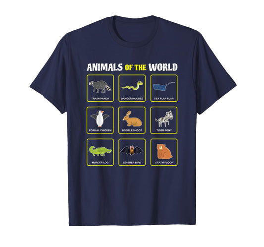 Animals Of The World Funny Rare Animals Memes T-Shirt