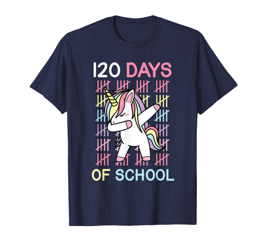 1st Grade 120 Days of School Unicorn Shirt Teacher Kids T-Shirt