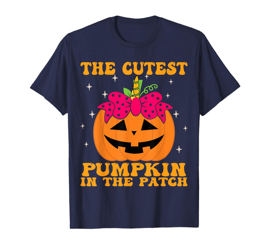 JackOLantern Halloween Pumpkin Unicorn Girl Toddler Kid Cute T-Shirt