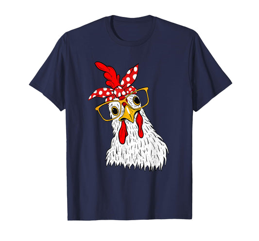 Chicken Bandana Girl - Poultry Owner Rancher Farmer Backyard T-Shirt