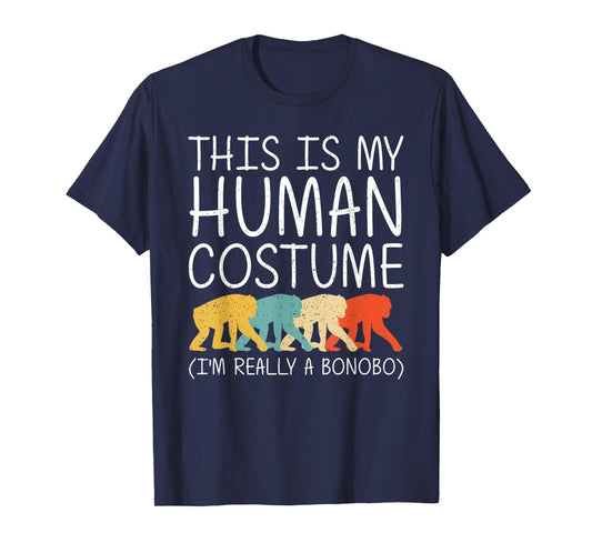 Bonobo Halloween Human Costume Chimpanzee Ape Easy DIY Gift T-Shirt