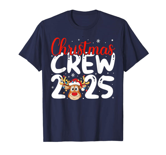Christmas Crew 2025 Family Christmas Xmas Pajamas Matching T-Shirt