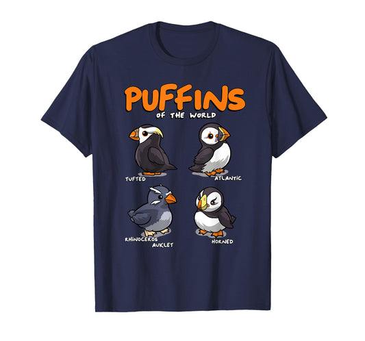 Puffin Animals of the World Educational Iceland Animal Bird T-Shirt