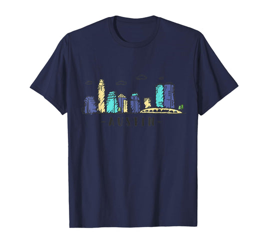Austin Texas Vintage Skyline T-Shirt