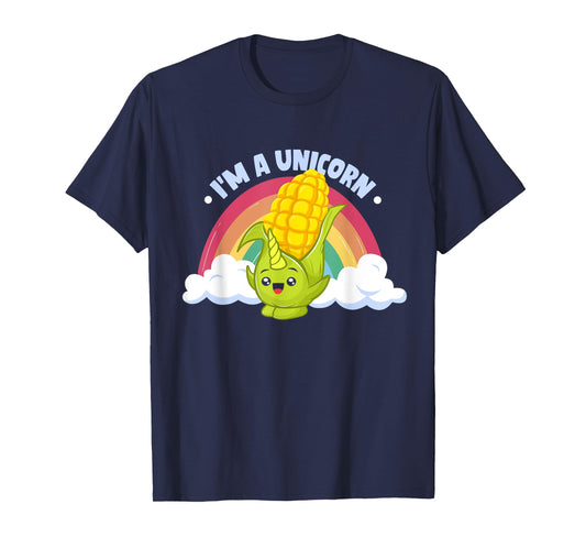 Maize Toddler Farming Corn Kids Crop I'm A Unicorn T-Shirt