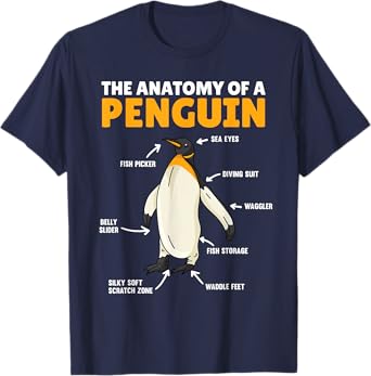 Funny Explanation Of A Penguin Anatomy of a Penguin T-Shirt