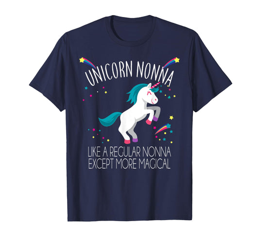 Unicorn Nonna Funny Rainbow T-shirt Stars Friends Gift T-Shirt