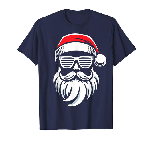 Santa claus with sunglasses and beard for christmas family T-Shirt