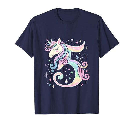 5th Birthday Party Unicorn 5 Years Old Unicorns T-Shirt
