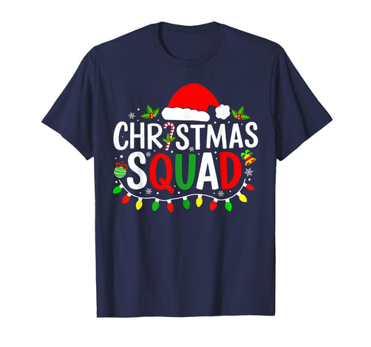 Christmas Squad Matching Pajamas Men Women Xmas Lights T-Shirt