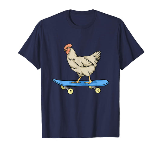 Chicken Riding A Skateboard Chickens T-Shirt