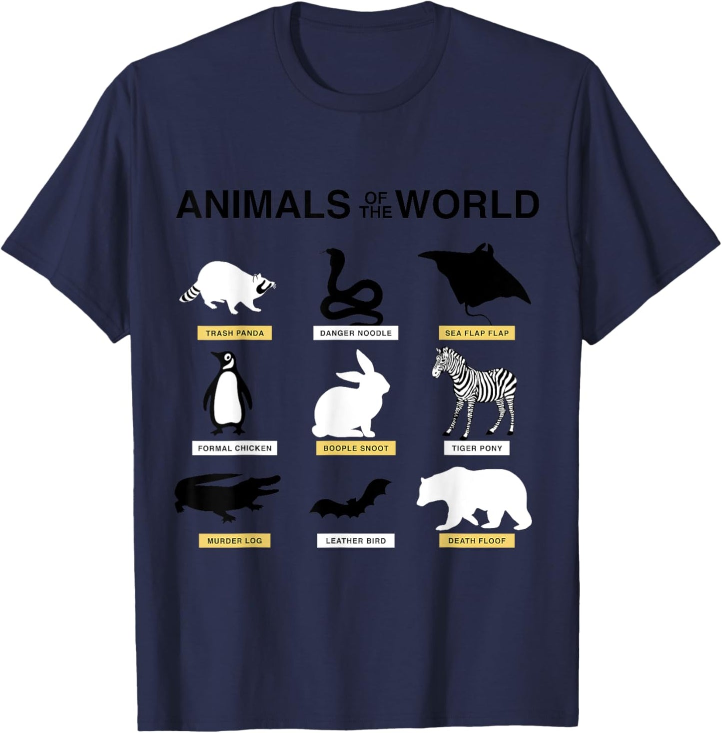 Animals Of The World T-Shirt Funny Rare Animals Memes Shirt T-Shirt