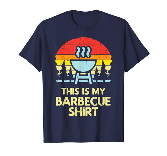 This Is My Barbecue Shirt Retro Bbq Grilling Men Women Kids T-Shirt