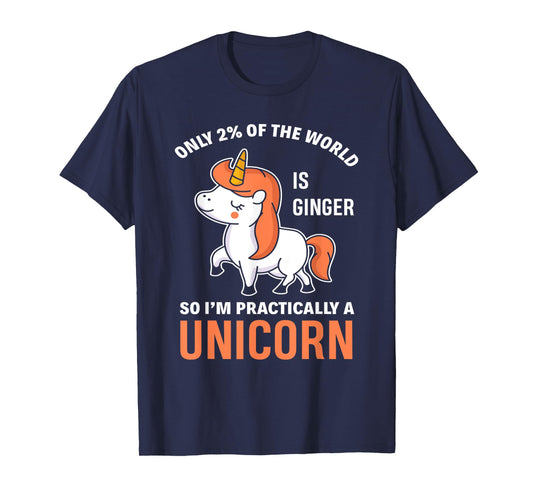 Funny Redhead Unicorn Ginger Woman Girls Gift T-Shirt