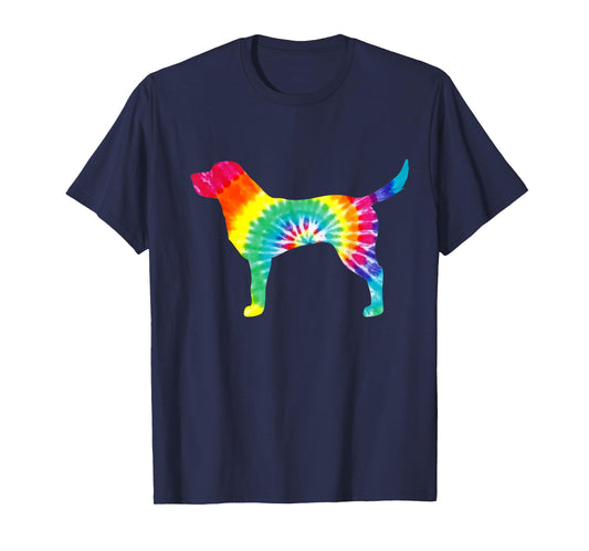 Tie Dye Dog Shirt Hippie Labrador Retro T-shirt Puppy Gift T-Shirt