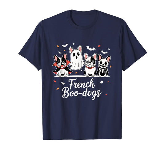 French Boo-Dog Halloween Ghost French Bulldog Fall Autumn T-Shirt