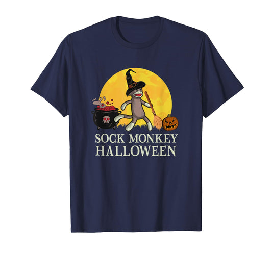 It's a Sock Monkey Halloween Sock Monkey Witch T-Shirt