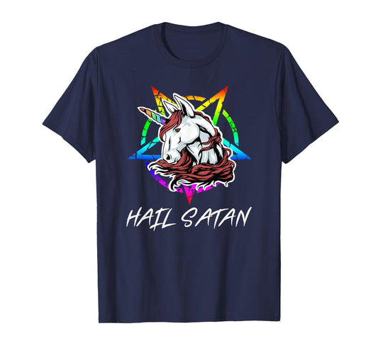 Hail Satan TShirt | Funny Unicorn Shirt T-Shirt