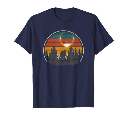 America Totality Retro Bigfoot Total Solar Eclipse 2024 T-Shirt