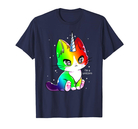 Caticorn Unicorn Cat Kittycorn Girls Women Rainbow Caticorn T-Shirt