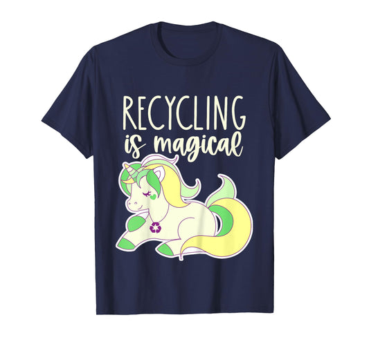 Kids Toddler Earth Day Recycle Unicorn Girls Recycling is Magical T-Shirt