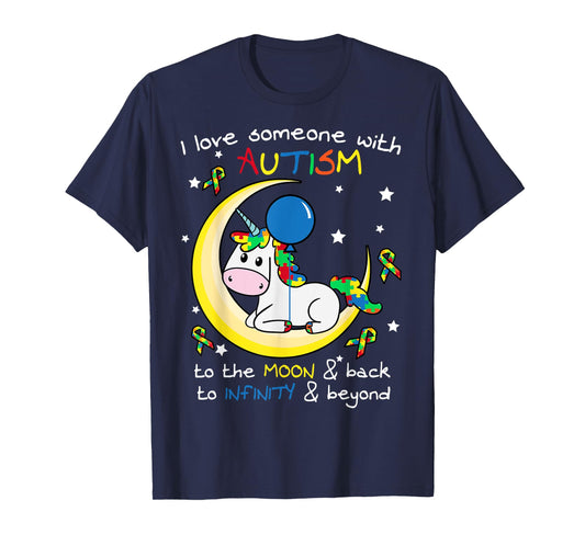 Unicorn Puzzle Moon Star Inspirational Autism Awareness Gift T-Shirt