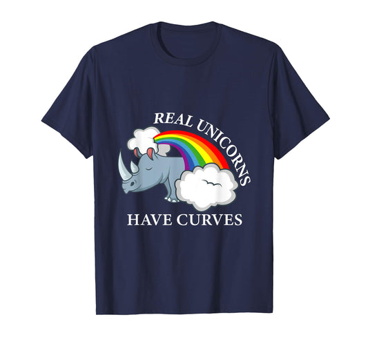 Real unicorns have curves Animal Lover T-Shirt