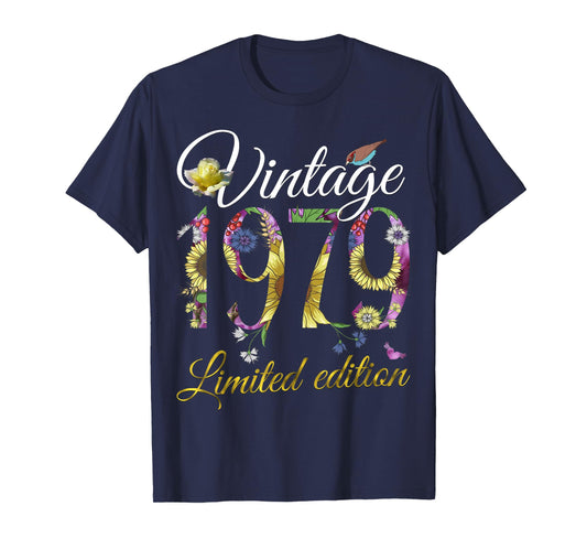 Vintage 1979 Tee 46 Year Old Sunflowers Floral 46th Birthday T-Shirt