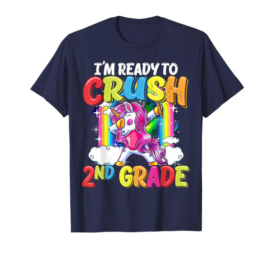 2nd Grade Dabbing Unicorn Back To School Girls T-Shirt