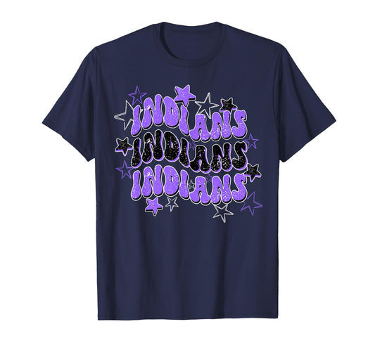Purple Indians School Spirit Spirit Wear T-Shirt