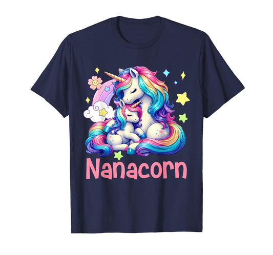 Nanacorn Mother's Day Nana Costume Unicorns Lover Family T-Shirt