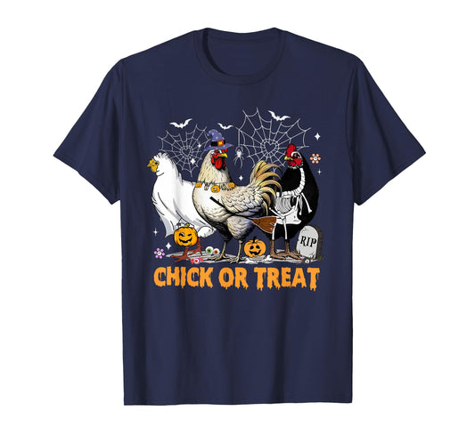 Halloween Chicken Pumpkin Chick Or Treat Spooky Season T-Shirt