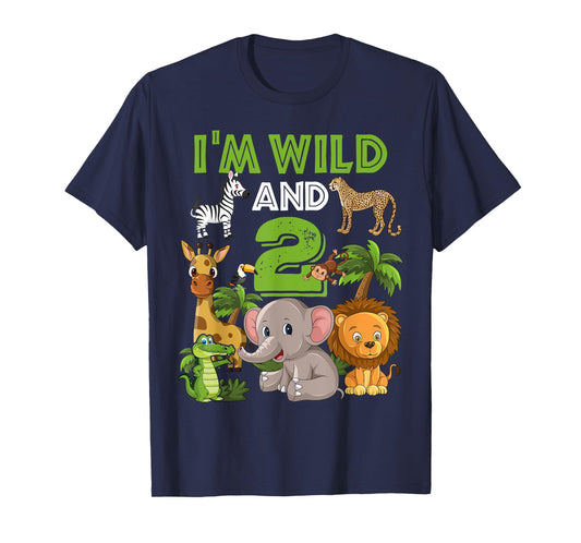 2 Year Old Zoo Birthday Shirt Safari Jungle Zoo Animal 2nd T-Shirt