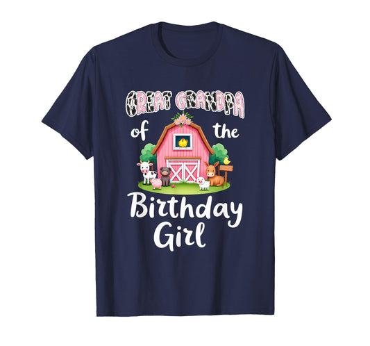 Barnyard Party Great Grandpa Of The Birthday Girl T-Shirt