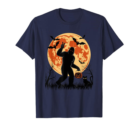 Funny Halloween Sasquatch Rocking Bigfoot Halloween T-Shirt