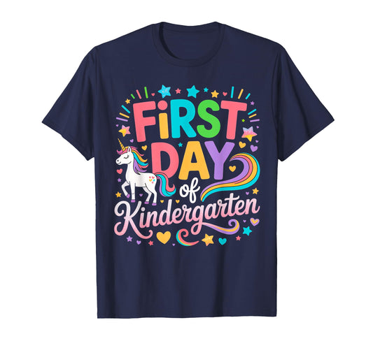 First Day Of Kindergarten Girls Unicorn First Day OF School T-Shirt