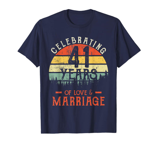 Legends Vintage 41 years marriage anniversary Crew His/Her T-Shirt