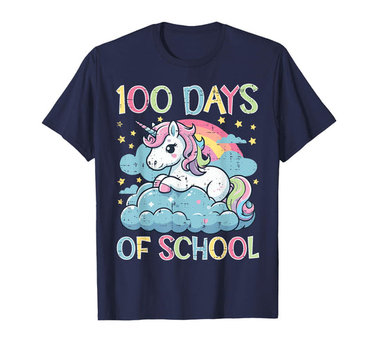 100 Days School Unicorn 100th Day Girls Kids Toddler Women T-Shirt