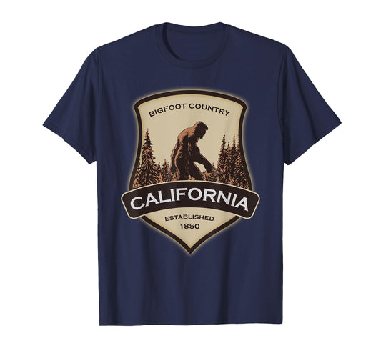 California and a Bigfoot, or a Sasquatch T-Shirt