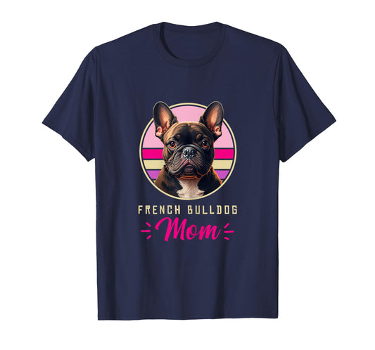 Funny French Bulldog Retro Outfits Clothes Frenchie Dog Mom T-Shirt