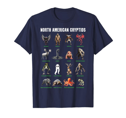 North American Cryptids Cryptozoology T-Shirt
